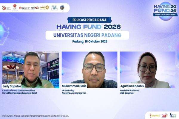 MNC Sekuritas dan Anargya Aset Manajemen Gelar Edukasi Investasi melalui Having Fund 2026 untuk Mahasiswa Universitas Negeri Padang MNC Sekuritas dan Anargya Aset Manajemen Gelar Edukasi Investasi melalui Having Fund 2026 untuk Mahasiswa Universitas Negeri Padang