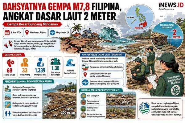 Dasar Laut Terangkat hingga 2 Meter, Gempa Dahsyat M7,8 Ubah Peta Pesisir Filipina Dasar Laut Terangkat hingga 2 Meter, Gempa Dahsyat M7,8 Ubah Peta Pesisir Filipina