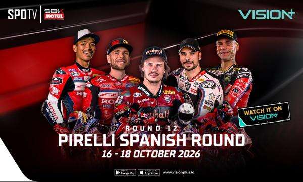 Jadwal dan Link Live Streaming WSBK Spanyol 2026 di Vision+ Jadwal dan Link Live Streaming WSBK Spanyol 2026 di Vision+
