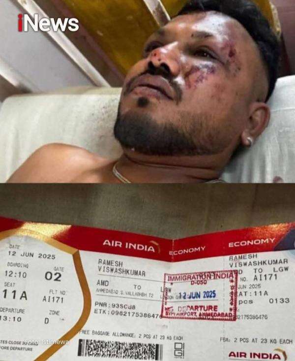 MENCEKAM Penumpang yang Selamat Ungkap Kondisi Buruk Pesawat Air India 2 Jam Sebelum Jatuh MENCEKAM Penumpang yang Selamat Ungkap Kondisi Buruk Pesawat Air India 2 Jam Sebelum Jatuh