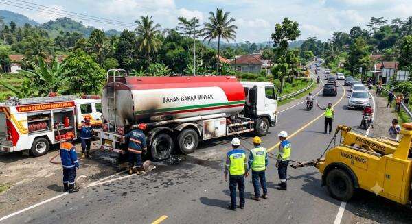 Pertamina Evaluasi Insiden Mobil Tangki di Cianjur, Pasokan BBM Dipastikan Aman Pertamina Evaluasi Insiden Mobil Tangki di Cianjur, Pasokan BBM Dipastikan Aman