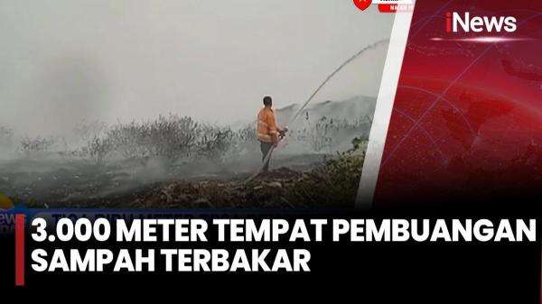 TPSA Dengung Lebak Terbakar, Petugas Sempat Terkendala Pasokan Air TPSA Dengung Lebak Terbakar, Petugas Sempat Terkendala Pasokan Air