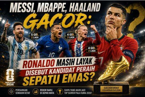 Messi, Mbappe, Haaland Gacor: Ronaldo Masih Layak Disebut Kandidat Peraih Sepatu Emas? Messi, Mbappe, Haaland Gacor: Ronaldo Masih Layak Disebut Kandidat Peraih Sepatu Emas?