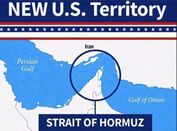 Trump Posting Gambar Peta Selat Hormuz Milik AS Trump Posting Gambar Peta Selat Hormuz Milik AS
