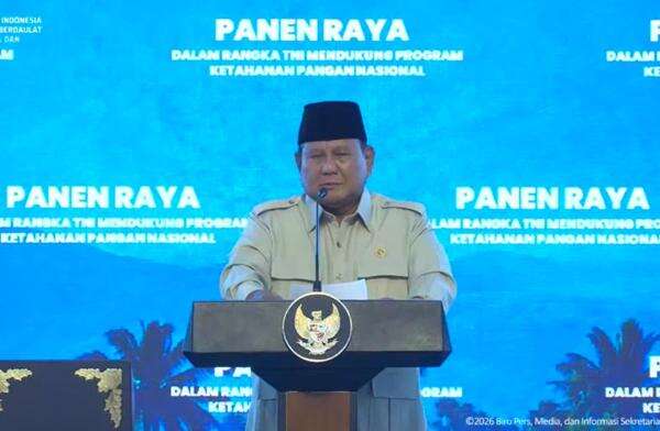 Prabowo Apresiasi Panen Raya Inisiasi TNI Serentak di 43 Titik Seluruh Indonesia Prabowo Apresiasi Panen Raya Inisiasi TNI Serentak di 43 Titik Seluruh Indonesia