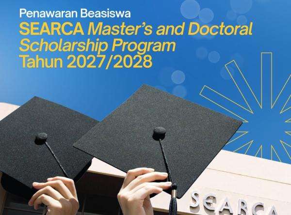 Beasiswa SEARCA Dibuka untuk Kuliah S2 dan S3, Cek Kampus Tujuannya Beasiswa SEARCA Dibuka untuk Kuliah S2 dan S3, Cek Kampus Tujuannya