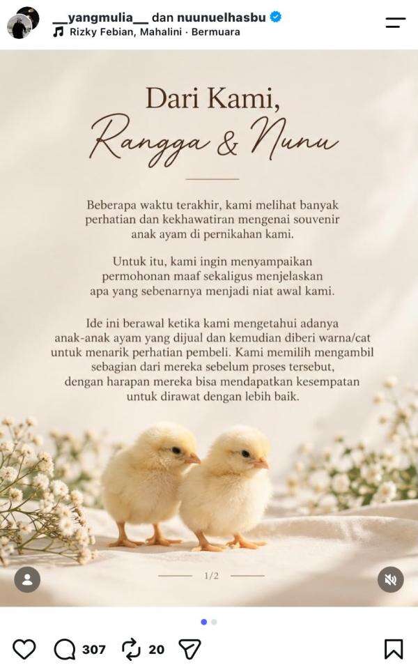 Viral! Suvenir Pernikahan Anak Ayam Tuai Kritik, Pengantin Klarifikasi Viral! Suvenir Pernikahan Anak Ayam Tuai Kritik, Pengantin Klarifikasi