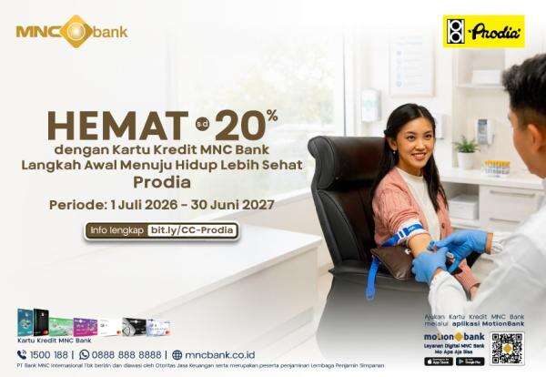 MNC Bank Gandeng Prodia, Nasabah Bisa Dapat Diskon Medical Check Up hingga 20 MNC Bank Gandeng Prodia, Nasabah Bisa Dapat Diskon Medical Check Up hingga 20