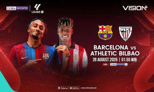 Jadwal dan Link Live Streaming Barcelona vs Athletic Bilbao di Liga Spanyol 2026-2027 Jadwal dan Link Live Streaming Barcelona vs Athletic Bilbao di Liga Spanyol 2026-2027