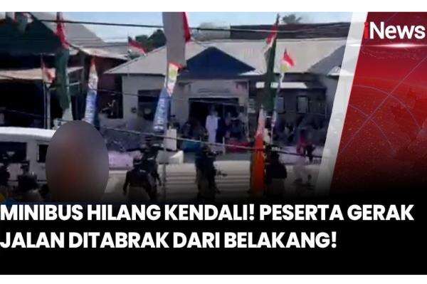 Minibus Tabrak Peserta Gerak Jalan, Sopir Hilang Kendali Diduga Sakit Mendadak Minibus Tabrak Peserta Gerak Jalan, Sopir Hilang Kendali Diduga Sakit Mendadak