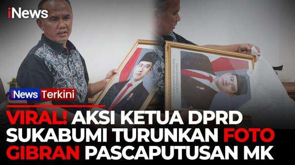 Aksi Nekat Wakil Ketua DPRD Sukabumi Turunkan Foto Wapres Gibran Buntut Putusan MK Aksi Nekat Wakil Ketua DPRD Sukabumi Turunkan Foto Wapres Gibran Buntut Putusan MK