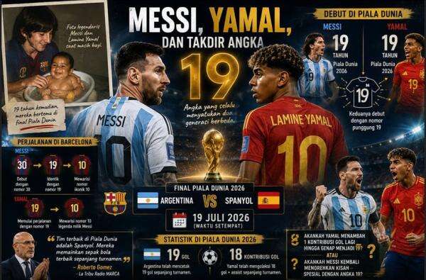 Messi, Yamal, dan Takdir Angka 19 Messi, Yamal, dan Takdir Angka 19