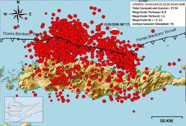 BMKG Catat 2.119 Gempa Susulan Guncang NTT, Masyarakat Diminta Waspada Bangunan Rusak BMKG Catat 2.119 Gempa Susulan Guncang NTT, Masyarakat Diminta Waspada Bangunan Rusak