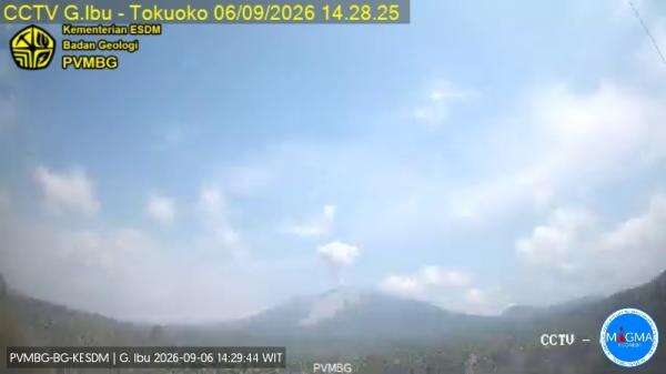 Gunung Ibu Erupsi, Kolom Asap Terpantau Capai Ketinggian 600 Meter Gunung Ibu Erupsi, Kolom Asap Terpantau Capai Ketinggian 600 Meter