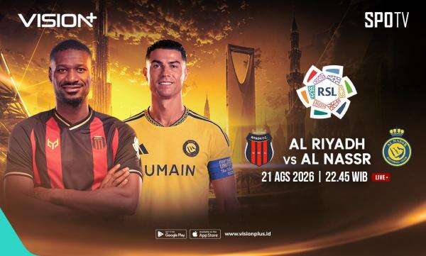 Jadwal dan Cara Nonton Al Riyadh vs Al Nassr di Liga Arab Saudi 2026-2027, Live di Vision+ Jadwal dan Cara Nonton Al Riyadh vs Al Nassr di Liga Arab Saudi 2026-2027, Live di Vision+