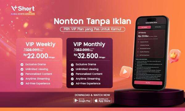 Nonton Microdrama V+Short Lebih Puas, Upgrade ke VIP Plan Sesuai Kebutuhan! Nonton Microdrama V+Short Lebih Puas, Upgrade ke VIP Plan Sesuai Kebutuhan!