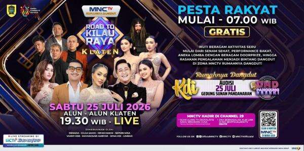Road To Kilau Raya MNCTV Siap Ajak Pemirsa Nonstop Joget dan Sing Along Lagu-Lagu Viral dari Klaten Road To Kilau Raya MNCTV Siap Ajak Pemirsa Nonstop Joget dan Sing Along Lagu-Lagu Viral dari Klaten