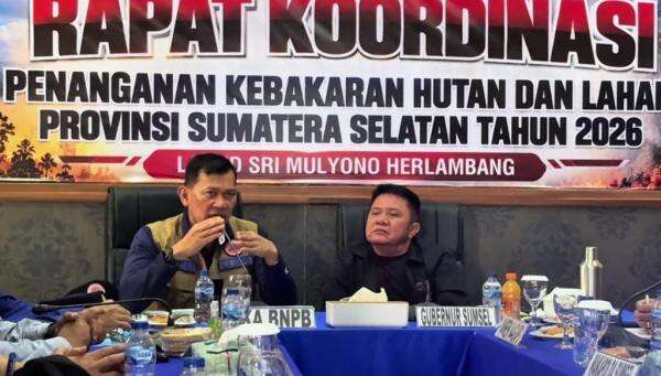 Kepala BNPB Kristomei Minta Penanganan Karhutla di Sumsel Dievaluasi, Soroti Efektivitas Operasi Kepala BNPB Kristomei Minta Penanganan Karhutla di Sumsel Dievaluasi, Soroti Efektivitas Operasi