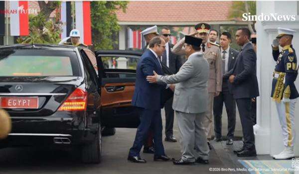Presiden Mesir El-Sisi Tiba di Istana Merdeka, Disambut Hangat Prabowo Presiden Mesir El-Sisi Tiba di Istana Merdeka, Disambut Hangat Prabowo
