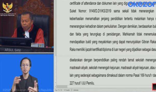 Gugatan Tidak Dapat Diterima, MK Tak Temukan Bukti Ijazah Gibran untuk Penyetaraan Setara SMA Gugatan Tidak Dapat Diterima, MK Tak Temukan Bukti Ijazah Gibran untuk Penyetaraan Setara SMA