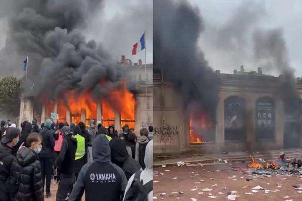 Prancis Membara! Demonstran Bakar Gedung, Desak Presiden Macron Lengser Prancis Membara! Demonstran Bakar Gedung, Desak Presiden Macron Lengser