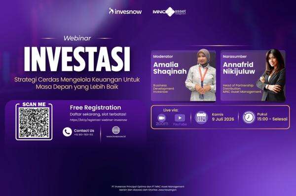 Simak Webinar Strategi Kelola Keuangan dari MNC Asset Management dan Invesnow, Daftar di Sini! Simak Webinar Strategi Kelola Keuangan dari MNC Asset Management dan Invesnow, Daftar di Sini!