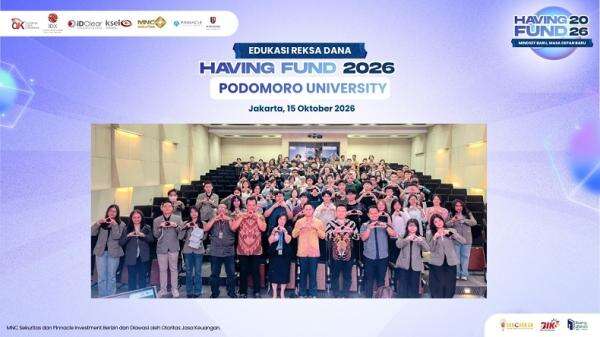 MNC Sekuritas Gandeng Pinnacle Investment, Edukasi Reksa Dana di Podomoro University lewat Having Fund 2026 MNC Sekuritas Gandeng Pinnacle Investment, Edukasi Reksa Dana di Podomoro University lewat Having Fund 2026