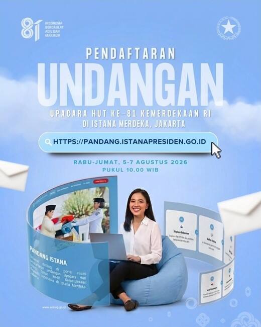 War Tiket Upacara HUT ke-81 RI di Istana Negara Sudah Dibuka, Begini Cara Daftarnya War Tiket Upacara HUT ke-81 RI di Istana Negara Sudah Dibuka, Begini Cara Daftarnya