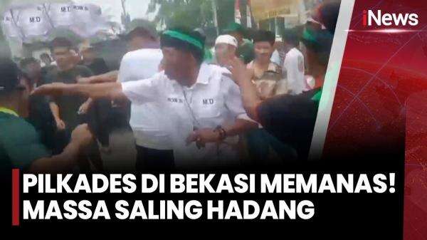 Pengambilan Nomor Urut Pilkades di Bekasi Ricuh, 2 Kubu Massa Bentrok Pengambilan Nomor Urut Pilkades di Bekasi Ricuh, 2 Kubu Massa Bentrok