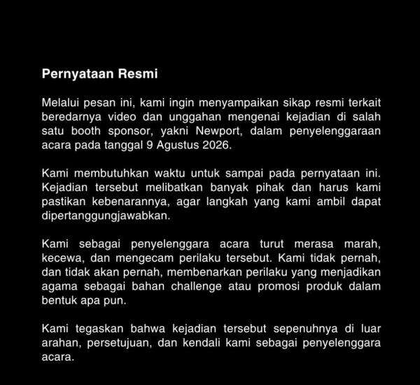Viral Challenge Hapalan Surat Ad Dhuha Gratis Miras, Penyelenggara Musik Minta Maaf Viral Challenge Hapalan Surat Ad Dhuha Gratis Miras, Penyelenggara Musik Minta Maaf