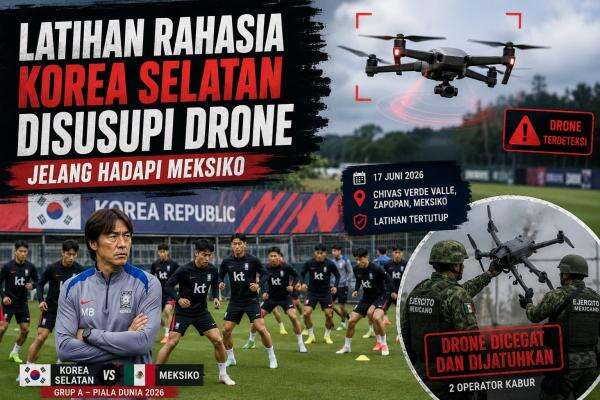 Latihan Rahasia Korea Selatan Disusupi Drone Jelang Hadapi Meksiko Latihan Rahasia Korea Selatan Disusupi Drone Jelang Hadapi Meksiko