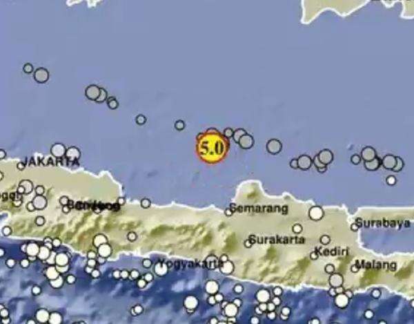 Gempa Hari Ini M 5,0 Guncang Jepara, Pusat Getaran di Laut Gempa Hari Ini M 5,0 Guncang Jepara, Pusat Getaran di Laut