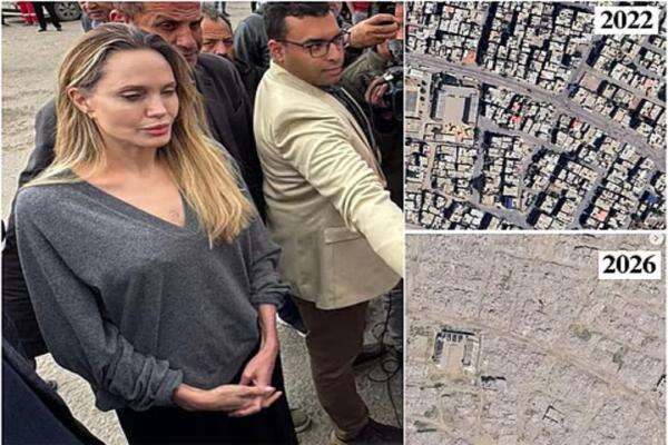 Ingin Dunia Melihat, Angelina Jolie Tunjukkan Citra Satelit Kehancuran Gaza akibat Dibom Israel Ingin Dunia Melihat, Angelina Jolie Tunjukkan Citra Satelit Kehancuran Gaza akibat Dibom Israel