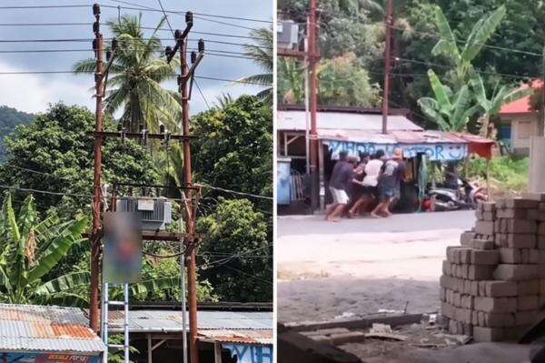 Detik-Detik Petugas PLN Tersengat Listrik saat Perbaiki Trafo, Dievakuasi Selamat Detik-Detik Petugas PLN Tersengat Listrik saat Perbaiki Trafo, Dievakuasi Selamat