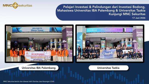 Pelajari Investasi, Mahasiswa Universitas IBA Palembang & Universitas Tazkia Kunjungi MNC Sekuritas Pelajari Investasi, Mahasiswa Universitas IBA Palembang & Universitas Tazkia Kunjungi MNC Sekuritas