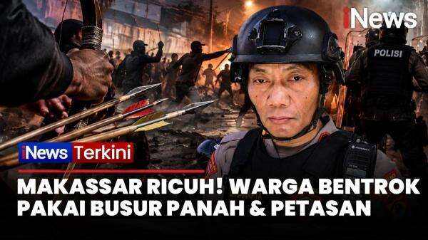 Bentrok Mencekam 2 Kelompok Warga di Makassar, Jalanan Lumpuh Dihujani Batu dan Busur Bentrok Mencekam 2 Kelompok Warga di Makassar, Jalanan Lumpuh Dihujani Batu dan Busur
