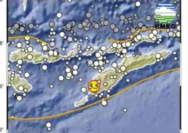 Gempa Hari Ini M 5,5 Guncang Kupang, Berpusat di Laut Gempa Hari Ini M 5,5 Guncang Kupang, Berpusat di Laut