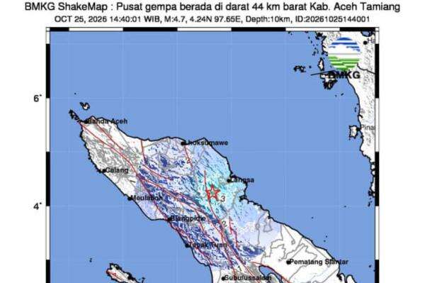 Gempa Hari Ini Magnitudo 4,7 Guncang Aceh Tamiang, Getaran Dirasakan di Gayo Lues Gempa Hari Ini Magnitudo 4,7 Guncang Aceh Tamiang, Getaran Dirasakan di Gayo Lues
