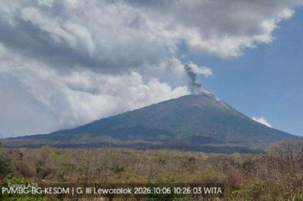 Gunung Ili Lewotolok Erupsi, Muntahkan Kolom Abu Vulkanik Setinggi 600 Meter Gunung Ili Lewotolok Erupsi, Muntahkan Kolom Abu Vulkanik Setinggi 600 Meter