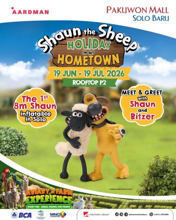 MNC Licensing Ajak Keluarga Merayakan Liburan Sekolah Bersama Shaun the Sheep Holiday in My Hometown di Pakuwon Mall Solo MNC Licensing Ajak Keluarga Merayakan Liburan Sekolah Bersama Shaun the Sheep Holiday in My Hometown di Pakuwon Mall Solo