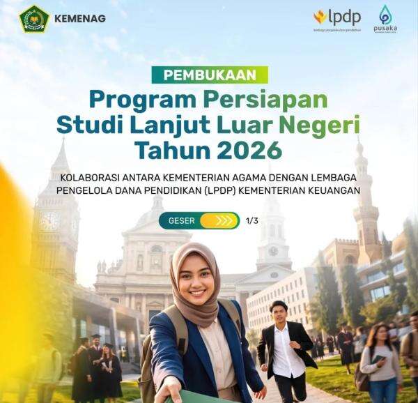 Kemenag dan LPDP Buka Pendaftaran PPSL Luar Negeri 2026, Cek Syarat dan Dokumen Wajibnya Kemenag dan LPDP Buka Pendaftaran PPSL Luar Negeri 2026, Cek Syarat dan Dokumen Wajibnya