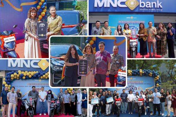 MNC Bank Serahkan Hadiah Tabungan Dahsyat Berhadiah: Mobil, Motor dan Uang Ratusan Juta Rupiah di 8 Kota Besar MNC Bank Serahkan Hadiah Tabungan Dahsyat Berhadiah: Mobil, Motor dan Uang Ratusan Juta Rupiah di 8 Kota Besar
