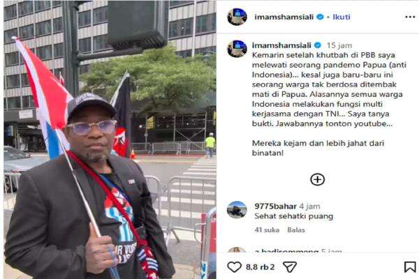 Shamsi Ali Hadapi Demonstran Separatis Papua di New York, Tanya Alasan Warga Tak Berdosa Ditembak Mati di Papua Shamsi Ali Hadapi Demonstran Separatis Papua di New York, Tanya Alasan Warga Tak Berdosa Ditembak Mati di Papua