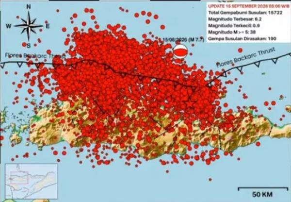 BMKG Catat 15.722 Gempa Susulan Guncang NTT, 190 Kali Dirasakan Warga BMKG Catat 15.722 Gempa Susulan Guncang NTT, 190 Kali Dirasakan Warga
