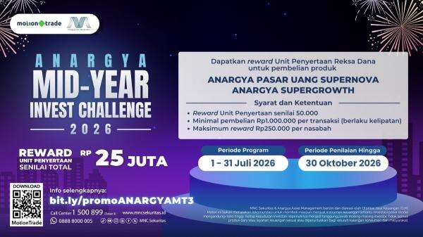 MNC Sekuritas dan Anargya Asset Management Gelar Promo Investasi Reksa Dana 2026, Total Reward Rp25 Juta MNC Sekuritas dan Anargya Asset Management Gelar Promo Investasi Reksa Dana 2026, Total Reward Rp25 Juta