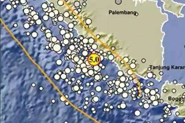 Gempa Terkini M5,0 Guncang Kaur Bengkulu, BMKG: Tak Berpotensi Tsunami Gempa Terkini M5,0 Guncang Kaur Bengkulu, BMKG: Tak Berpotensi Tsunami
