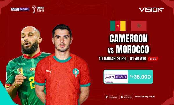 Jadwal dan Link Live Streaming Timnas Kamerun vs Maroko di Perempatfinal Piala Afrika 2025 di Vision+ Jadwal dan Link Live Streaming Timnas Kamerun vs Maroko di Perempatfinal Piala Afrika 2025 di Vision+