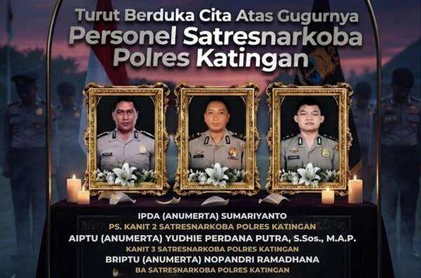 3 Polisi Gugur saat Operasi Berantas Narkoba di Katingan, DPR: Usut Tuntas 3 Polisi Gugur saat Operasi Berantas Narkoba di Katingan, DPR: Usut Tuntas