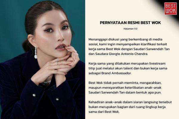 Disemprot Ruben Onsu, Best Wok Tegaskan Tak Pernah Gaet Sarwendah Jadi Brand Ambassador Disemprot Ruben Onsu, Best Wok Tegaskan Tak Pernah Gaet Sarwendah Jadi Brand Ambassador