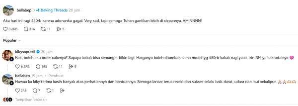 Viral, Penjual Kue Rugi Gegara Adonan Gagal Sampai Di-mention Kiky Saputri Viral, Penjual Kue Rugi Gegara Adonan Gagal Sampai Di-mention Kiky Saputri